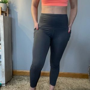 All in motion dark gray leggings 7/8 length